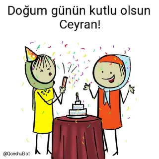 🎂 emoji Ceyran ve Karam @Qonshubot Telegram sticker 23 of 31