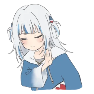 😒 emoji Gawr Gura Telegram sticker 20 of 43