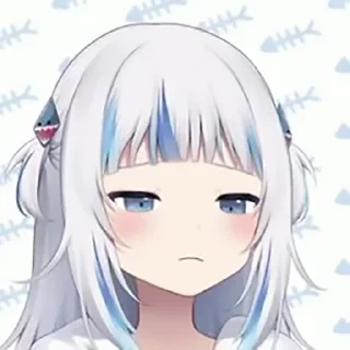 ☹️ emoji Gawr Gura Telegram sticker 6 of 43