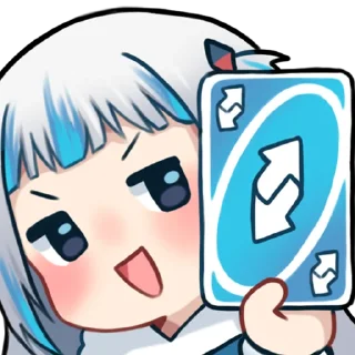 ↗️ emoji Gawr Gura Telegram sticker 24 of 43