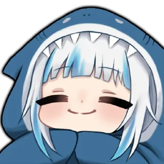 🤗 emoji Gawr Gura Telegram sticker 22 of 43