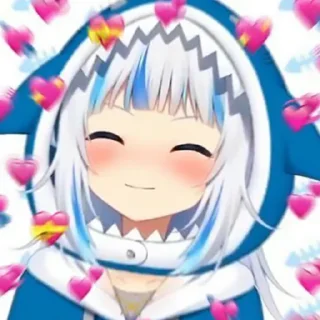 🥰 emoji Gawr Gura Telegram sticker 23 of 43