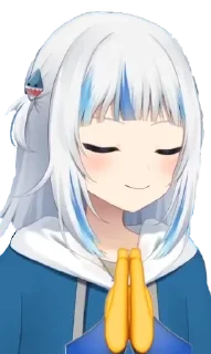 🙏 emoji Gawr Gura Telegram sticker 13 of 43