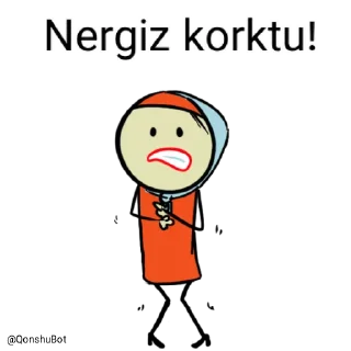 😰 emoji Nergiz @Qonshubot Telegram sticker 15 of 31