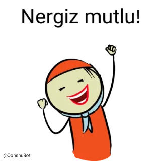 😄 emoji Nergiz @Qonshubot Telegram sticker 12 of 31