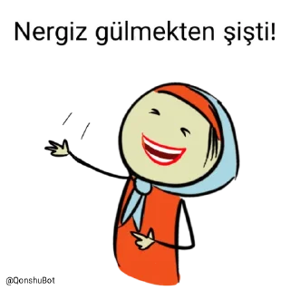 🤣 emoji Nergiz @Qonshubot Telegram sticker 23 of 31
