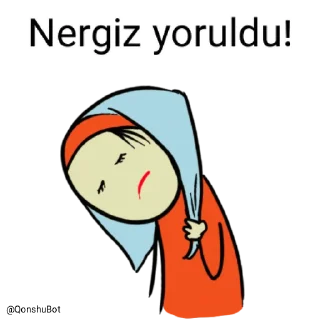 😣 emoji Nergiz @Qonshubot Telegram sticker 9 of 31