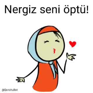 💋 emoji Nergiz @Qonshubot Telegram sticker 19 of 31