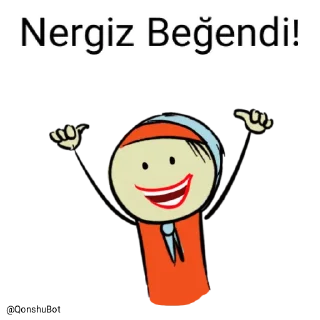 👍 emoji Nergiz @Qonshubot Telegram sticker 20 of 31