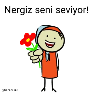 ❤️ emoji Nergiz @Qonshubot Telegram sticker 8 of 31