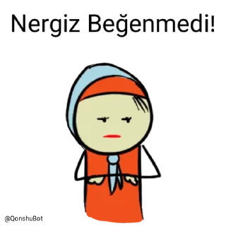 👎 emoji Nergiz @Qonshubot Telegram sticker 21 of 31