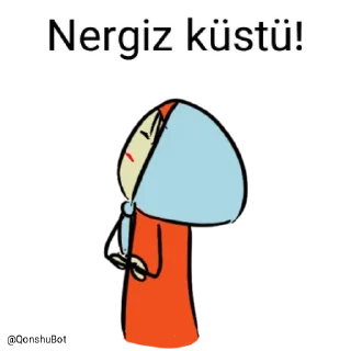 😒 emoji Nergiz @Qonshubot Telegram sticker 13 of 31