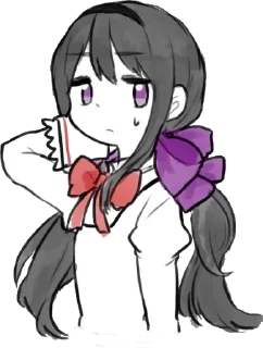 😓 emoji Madoka - @animevanitasita Telegram sticker 9 of 111