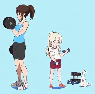 💪 emoji Cutie @MyselfMeandIo Telegram sticker 19 of 50