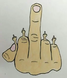 🖕 emoji 2nd @Yuruyen pack Telegram sticker 6 of 119