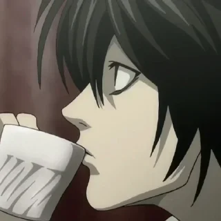 ☕️ emoji L  Lawliet Telegram sticker 5 of 69