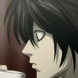 ☕️ emoji L  Lawliet Telegram sticker 4 of 69