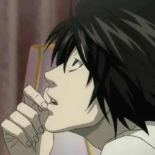 ☕️ emoji L  Lawliet Telegram sticker 2 of 69