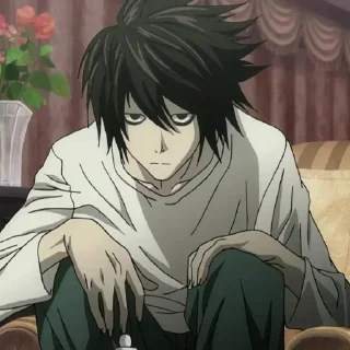 ☕️ emoji L  Lawliet Telegram sticker 8 of 69