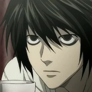 ☕️ emoji L  Lawliet Telegram sticker 10 of 69