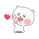 ❤️ emoji TuaGom Puffy Bear- @MochaStickers Telegram sticker 7 of 24