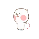 💪 emoji TuaGom Puffy Bear- @MochaStickers Telegram sticker 16 of 24