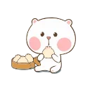 😋 emoji TuaGom Puffy Bear- @MochaStickers Telegram sticker 21 of 24