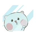 👋 emoji TuaGom Puffy Bear- @MochaStickers Telegram sticker 8 of 24