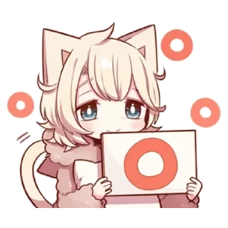 🌟 emoji Сонная нэко @StickersPackRobot Telegram sticker 20 of 39
