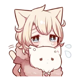 🌟 emoji Сонная нэко @StickersPackRobot Telegram sticker 14 of 39