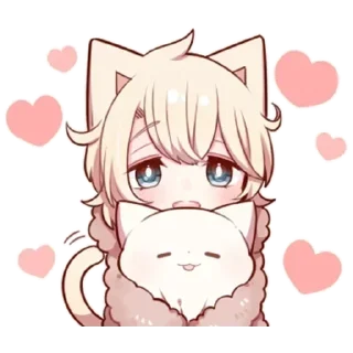 🌟 emoji Сонная нэко @StickersPackRobot Telegram sticker 1 of 39