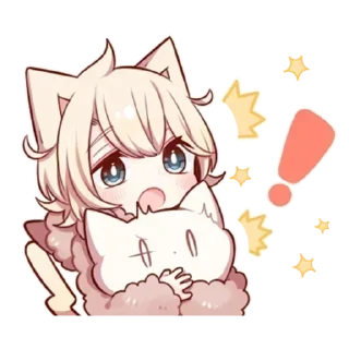 🌟 emoji Сонная нэко @StickersPackRobot Telegram sticker 8 of 39