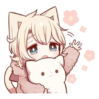 🌟 emoji Сонная нэко @StickersPackRobot Telegram sticker 23 of 39