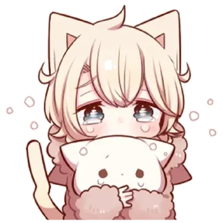 🌟 emoji Сонная нэко @StickersPackRobot Telegram sticker 19 of 39