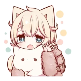 🌟 emoji Сонная нэко @StickersPackRobot Telegram sticker 9 of 39