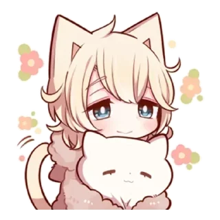 🌟 emoji Сонная нэко @StickersPackRobot Telegram sticker 17 of 39