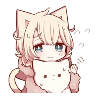 🌟 emoji Сонная нэко @StickersPackRobot Telegram sticker 10 of 39