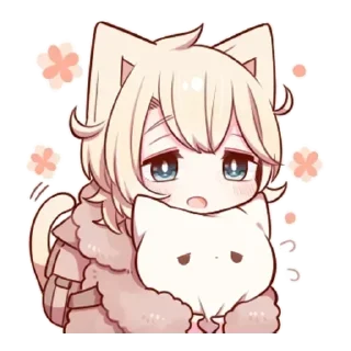 🌟 emoji Сонная нэко @StickersPackRobot Telegram sticker 18 of 39