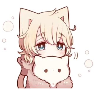 🌟 emoji Сонная нэко @StickersPackRobot Telegram sticker 21 of 39
