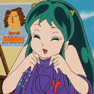 😃 emoji @STIKERFORALL URUSEI YATSURA LUM LAMU' PHOTO STICKERS Telegram sticker 19 of 85