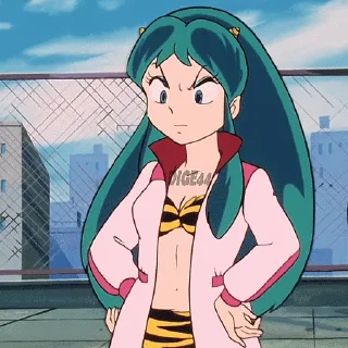 😤 emoji @STIKERFORALL URUSEI YATSURA LUM LAMU' PHOTO STICKERS Telegram sticker 7 of 85