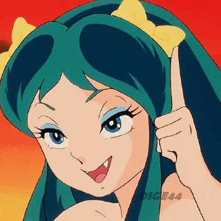 😏 emoji @STIKERFORALL URUSEI YATSURA LUM LAMU' PHOTO STICKERS Telegram sticker 5 of 85