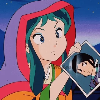 🖼 emoji @STIKERFORALL URUSEI YATSURA LUM LAMU' PHOTO STICKERS Telegram sticker 11 of 85