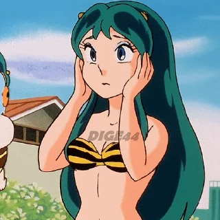 🙍‍♀️ emoji @STIKERFORALL URUSEI YATSURA LUM LAMU' PHOTO STICKERS Telegram sticker 23 of 85