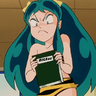 😠 emoji @STIKERFORALL URUSEI YATSURA LUM LAMU' PHOTO STICKERS Telegram sticker 6 of 85