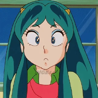 😶 emoji @STIKERFORALL URUSEI YATSURA LUM LAMU' PHOTO STICKERS Telegram sticker 17 of 85