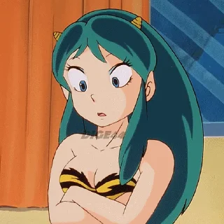 🧐 emoji @STIKERFORALL URUSEI YATSURA LUM LAMU' PHOTO STICKERS Telegram sticker 14 of 85