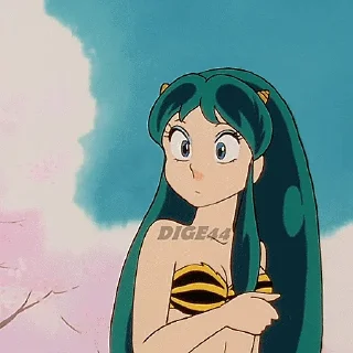 🫥 emoji @STIKERFORALL URUSEI YATSURA LUM LAMU' PHOTO STICKERS Telegram sticker 18 of 85