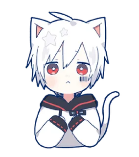 ⭐ emoji 動く！まふまふスタンプ（ねこ） @moe_sticker_bot Telegram sticker 7 of 24