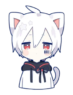 ⭐ emoji 動く！まふまふスタンプ（ねこ） @moe_sticker_bot Telegram sticker 22 of 24